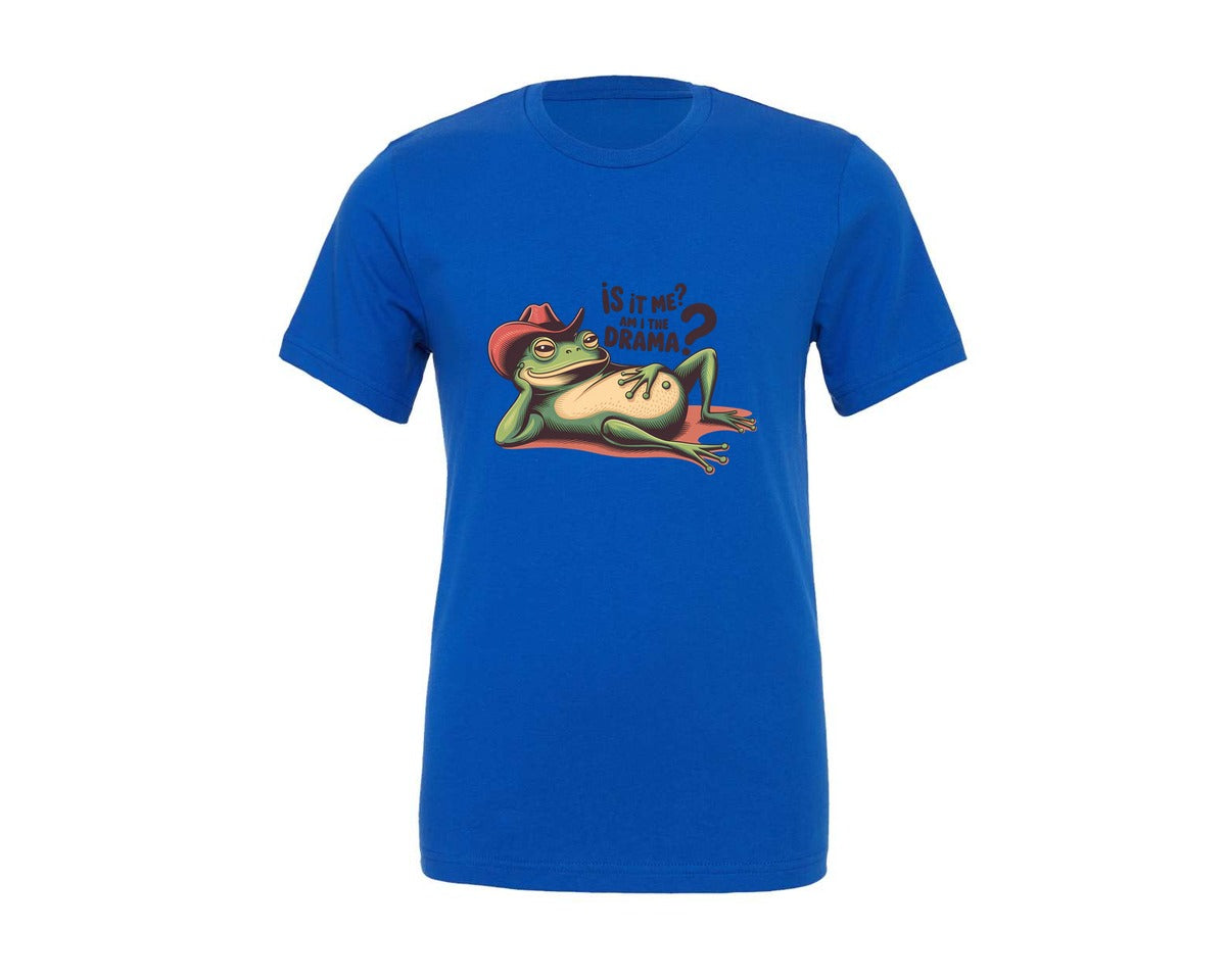 brand:Generic|color:True Royal Blue|Is It Me Am I The Drama Funny Frog P Graphic T-Shirt