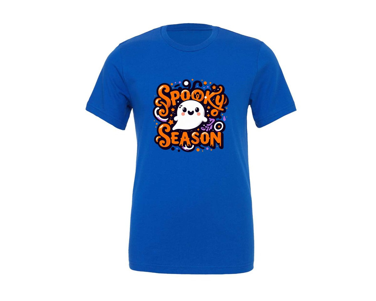 brand:Generic|color:True Royal Blue|Spooky Season Retro Halloween 2 Graphic T-Shirt