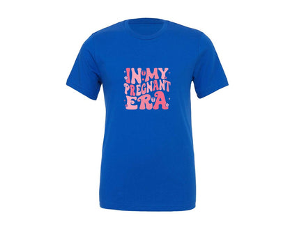 brand:Generic|color:True Royal Blue|Fun Pink Pregnancy Announcement Shirt De Graphic T-Shirt