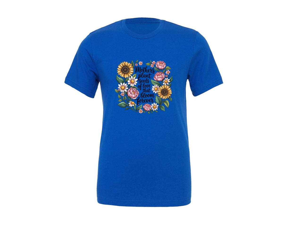 brand:Generic|color:True Royal Blue|Mothers Plant Seeds Of Love 10 Graphic T-Shirt