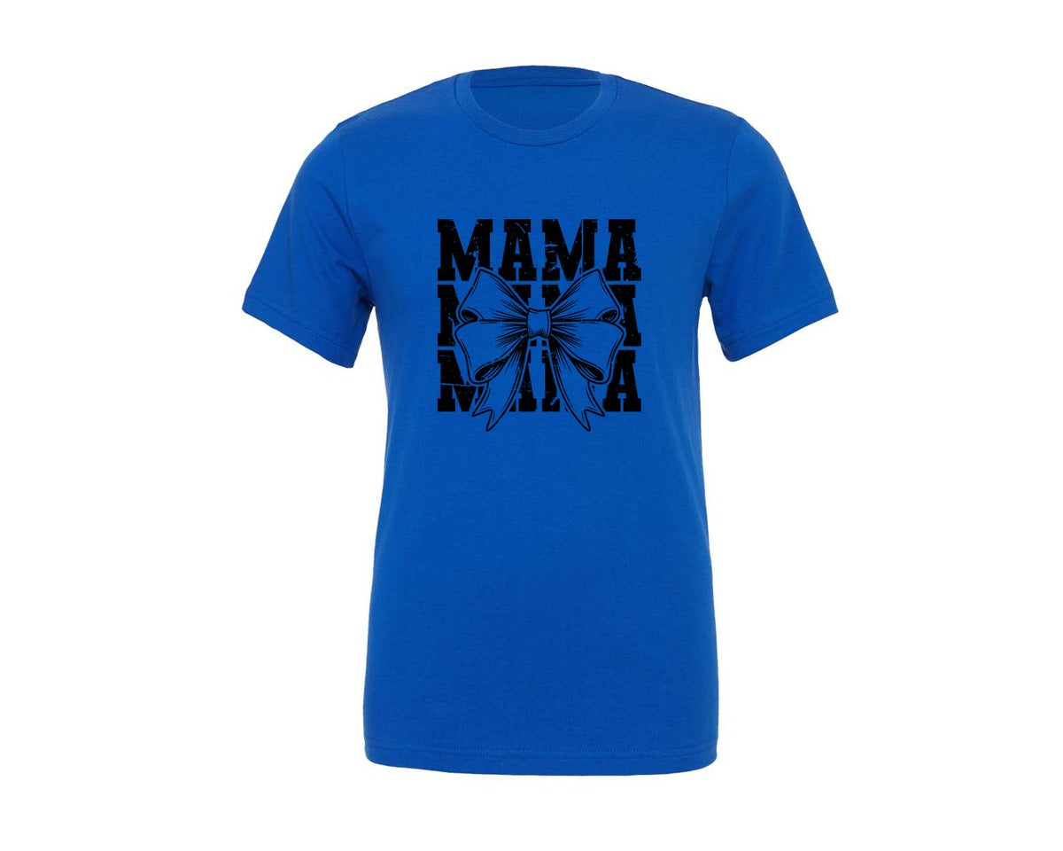 brand:Generic|color:True Royal Blue|Mama Mom Mama Coquette Graphic T-Shirt