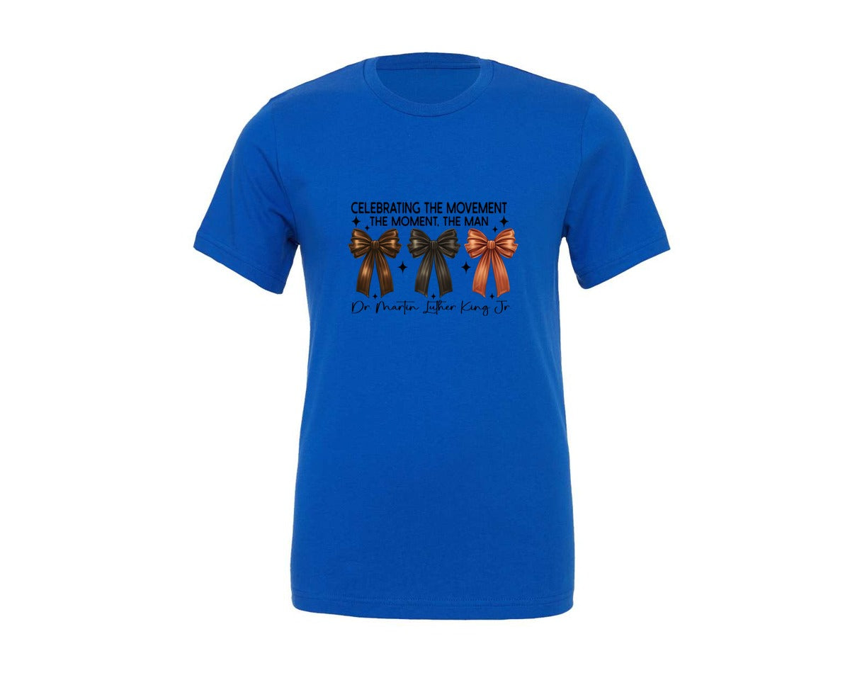 brand:Generic|color:True Royal Blue|Mlk Day Black History Coquette Graphic T-Shirt