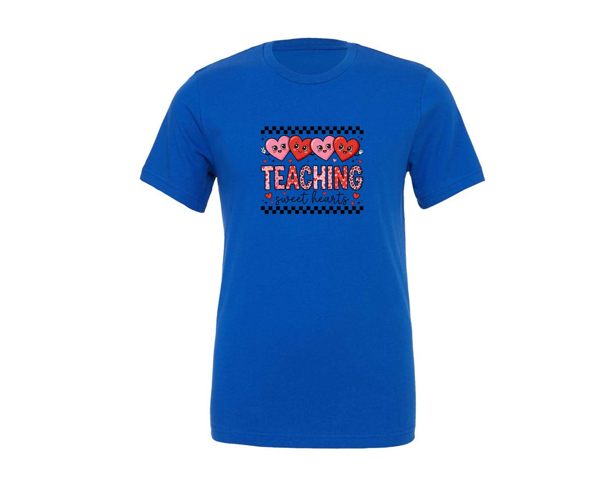 brand:Generic|color:True Royal Blue|Teaching Sweet Hearts Valentine 2 Graphic T-Shirt
