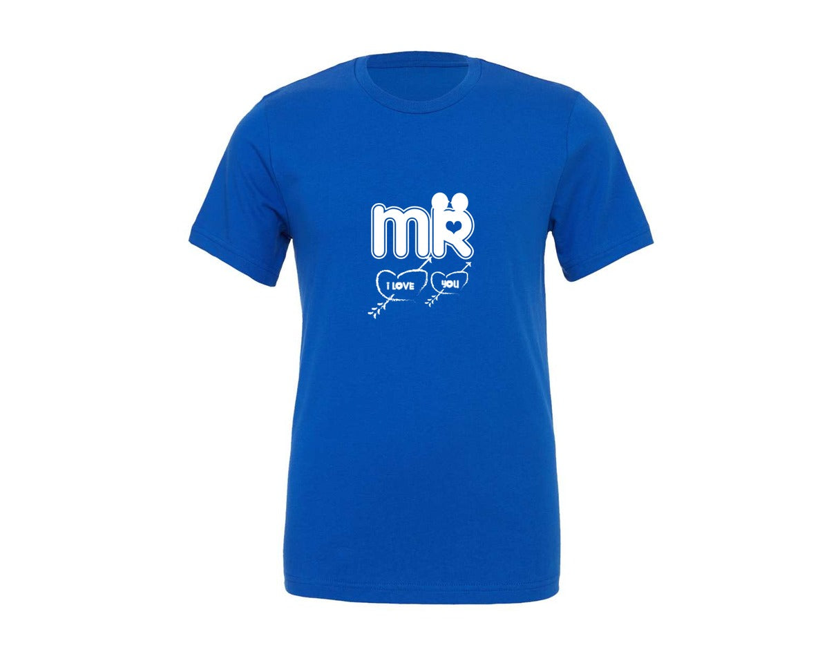 brand:Generic|color:True Royal Blue|Valentines Day Retro Couple Gift Tshirt Graphic T-Shirt