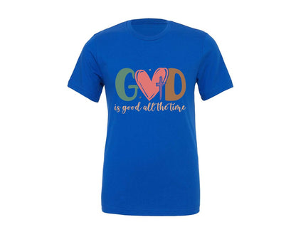 brand:Generic|color:True Royal Blue|God Is Good All The Time 25 Graphic T-Shirt