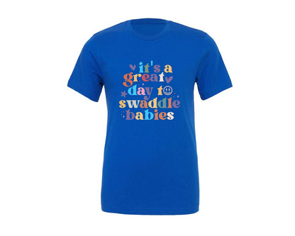 brand:Generic|color:True Royal Blue|Its A Beautiful Day To Catch Babies Graphic T-Shirt