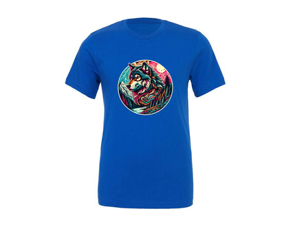 brand:Generic|color:True Royal Blue|Vintage Wolf 90S Graphic Shirt Graphic T-Shirt