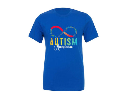 brand:Generic|color:True Royal Blue|Autism Awareness Autism Acceptance Graphic T-Shirt