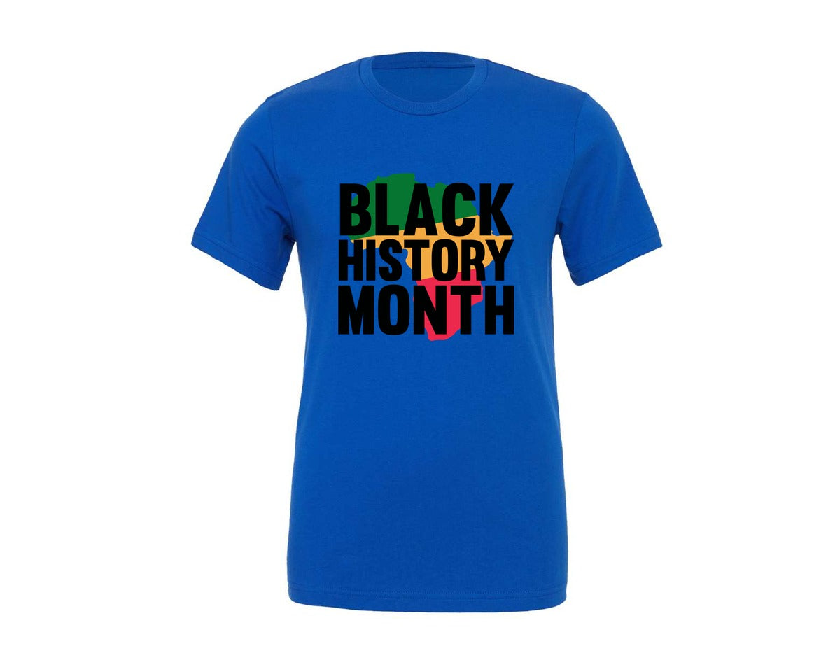 brand:Generic|color:True Royal Blue|Black History Months T Shirt Designs Graphic T-Shirt