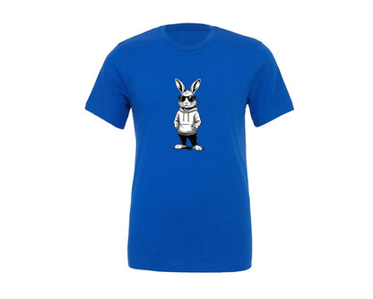 brand:Generic|color:True Royal Blue|Cool Bunny Hoodie Hip Hop Rabbit Graphic T-Shirt