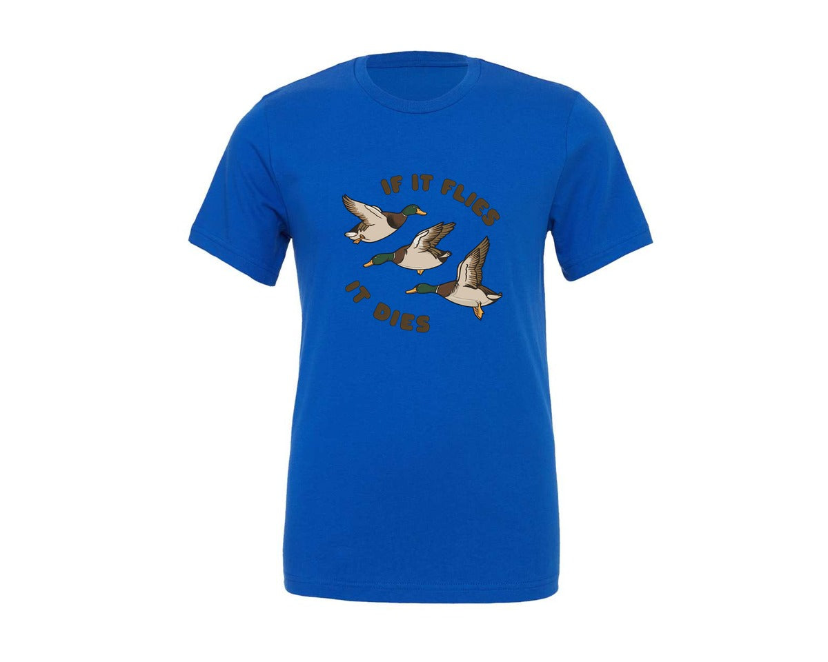 brand:Generic|color:True Royal Blue|Duck Hunting Waterfowl Graphic T-Shirt