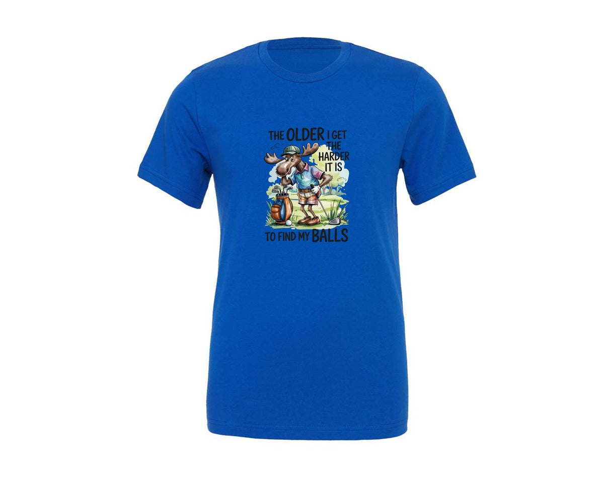 brand:Generic|color:True Royal Blue|Funny Golf Moose Quote File 2 Graphic T-Shirt