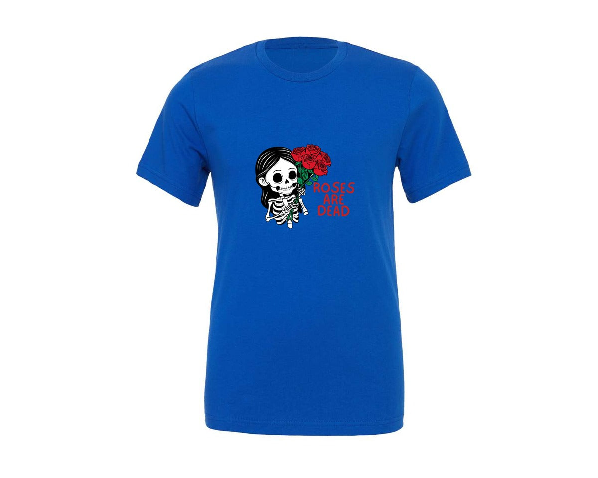 brand:Generic|color:True Royal Blue|Anti Valentines Day Skeleton 17 Graphic T-Shirt