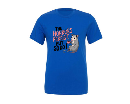 brand:Generic|color:True Royal Blue|Possum Coffee Quote Cute Goth Art Graphic T-Shirt