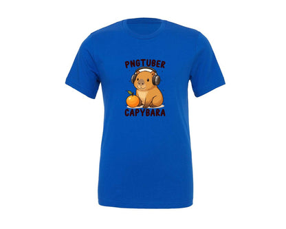brand:Generic|color:True Royal Blue|Pngtuber Capybara Gamer T Shirt Graphic T-Shirt