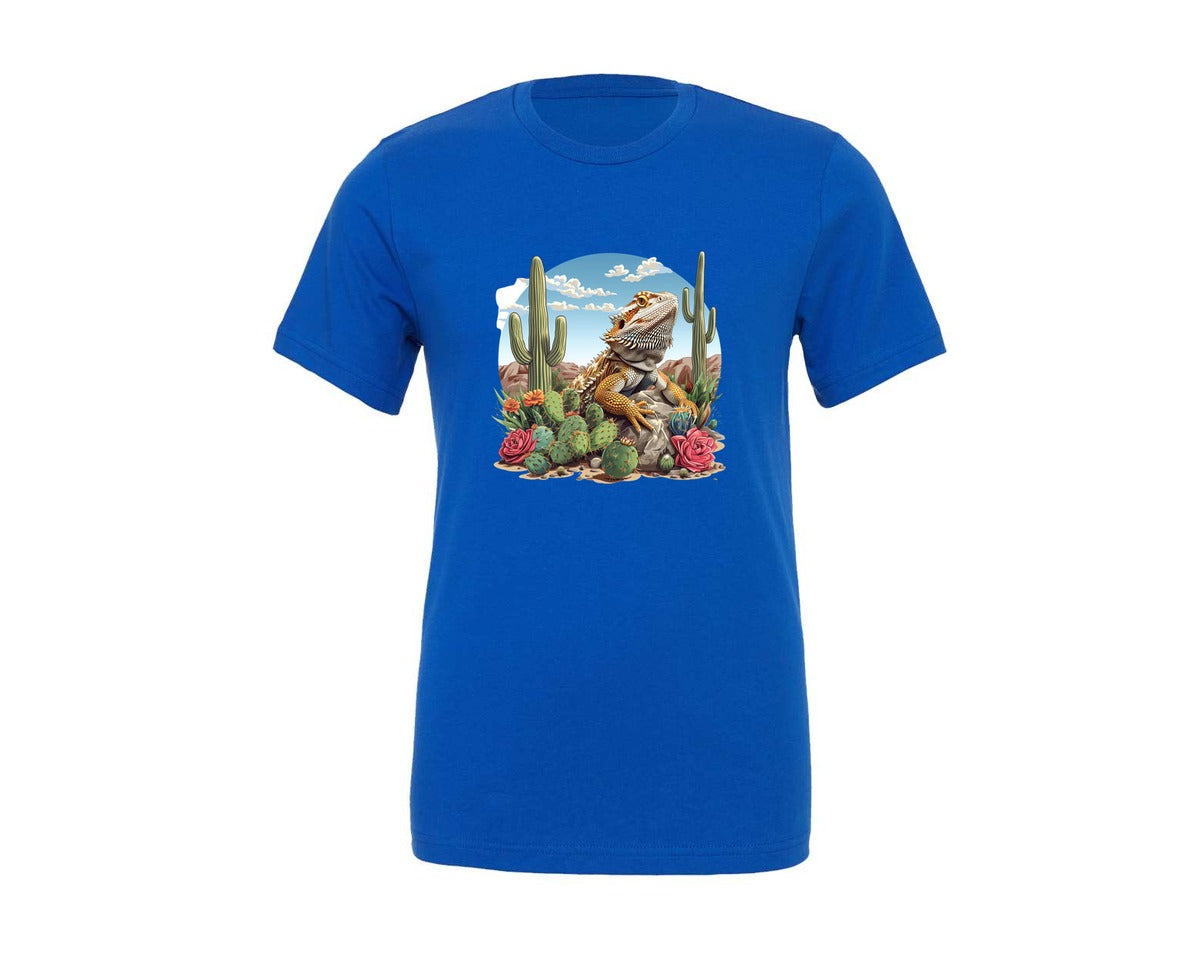 brand:Generic|color:True Royal Blue|Watercolor Bearded Dragon 10 Graphic T-Shirt