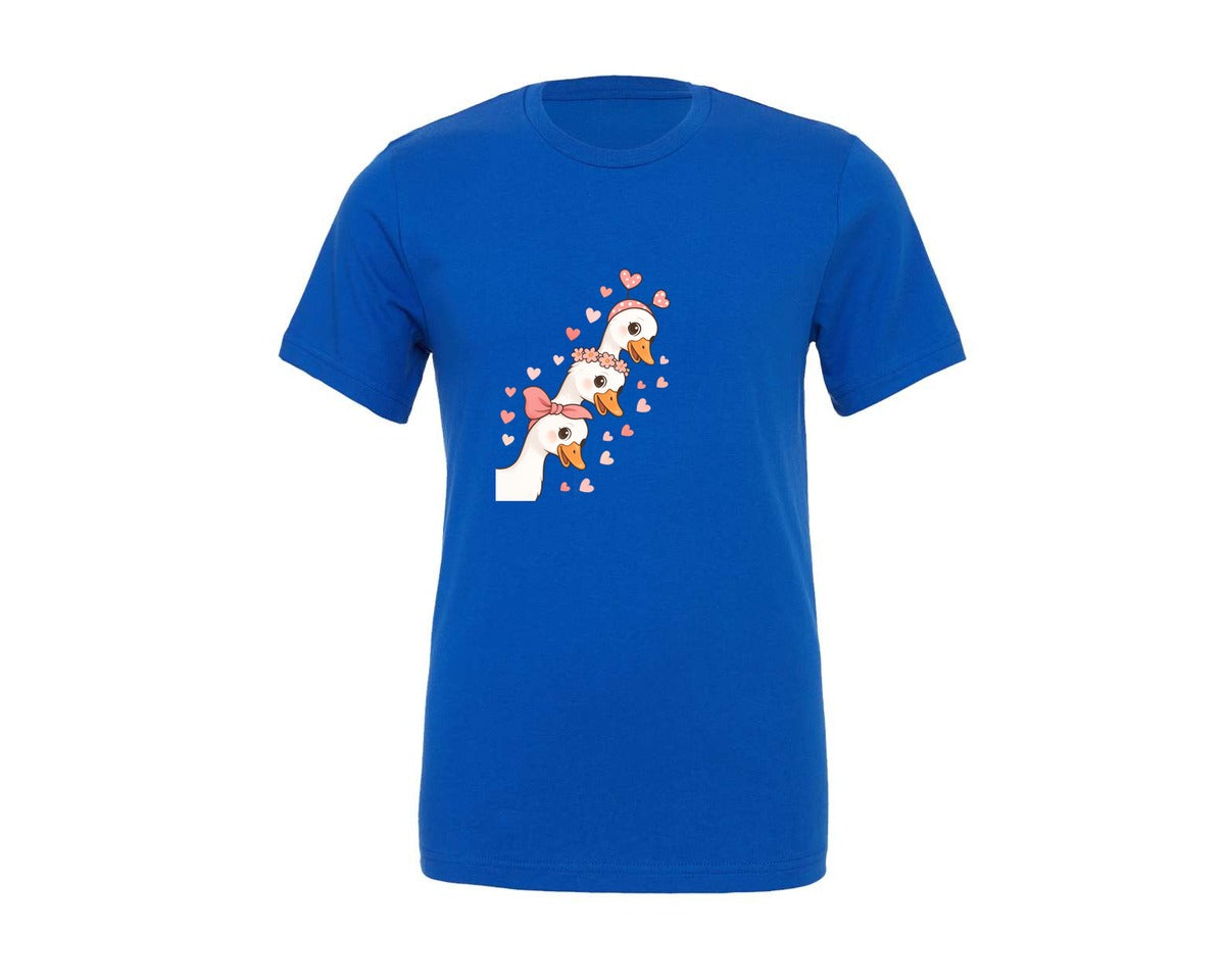 brand:Generic|color:True Royal Blue|Funny Valentine Goose Pngcute Valentinr Graphic T-Shirt