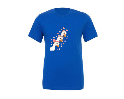 brand:Generic|color:True Royal Blue|Funny Valentine Goose Pngcute Valentinr Graphic T-Shirt