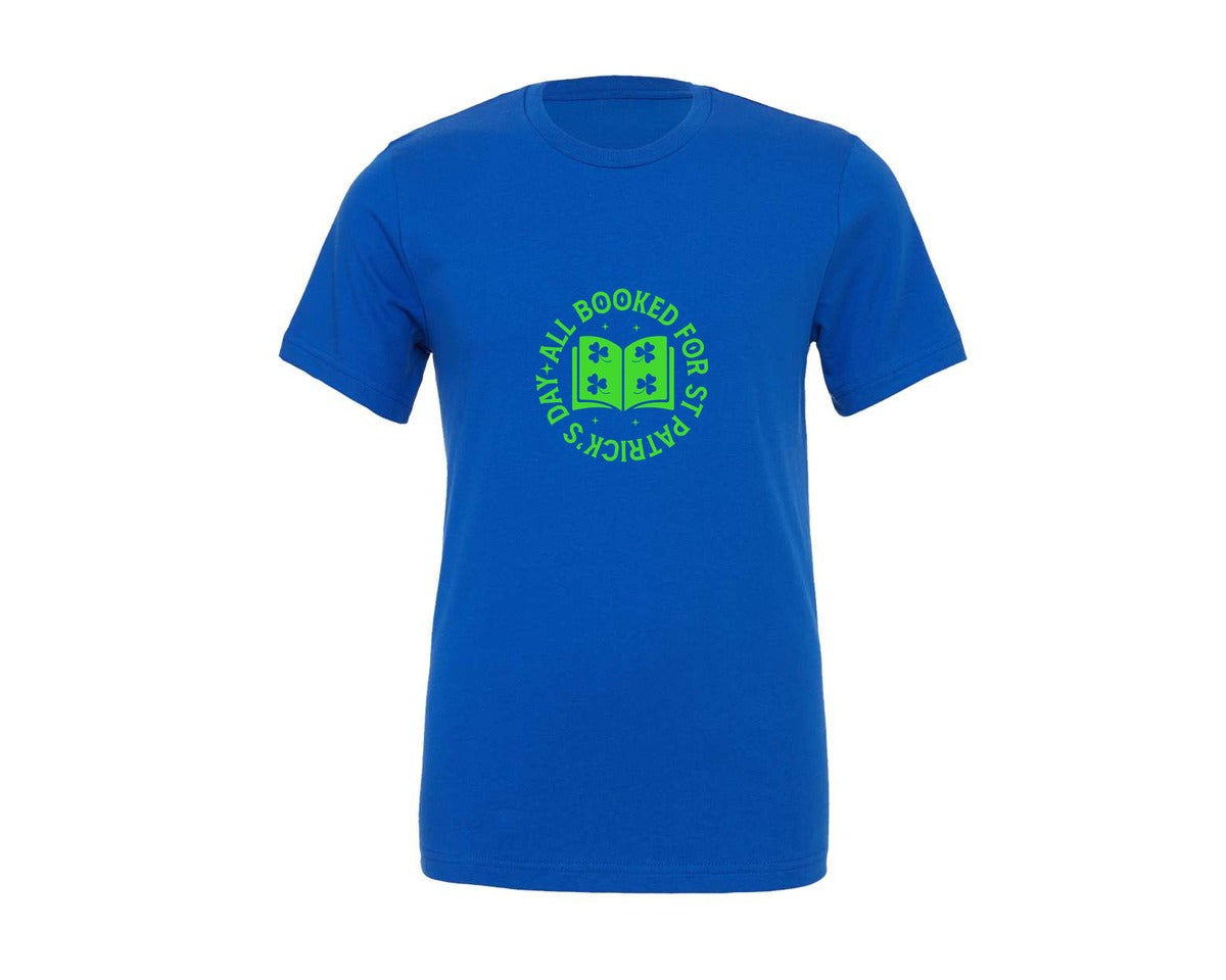 brand:Generic|color:True Royal Blue|All Booked For St Patrick Sweatshirt Graphic T-Shirt
