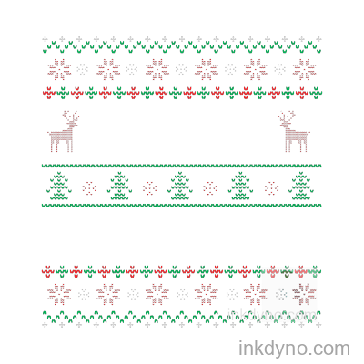 Vintage Christmas DTF Transfer - Ready to Press Reindeer & Tree Design