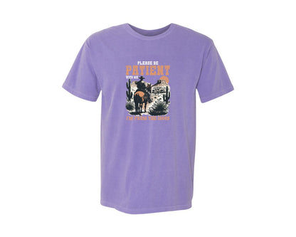 brand:Comfort Colors|color:Violet|Please Be Patient With Me Im From 1900S 4 Graphic T-Shirt