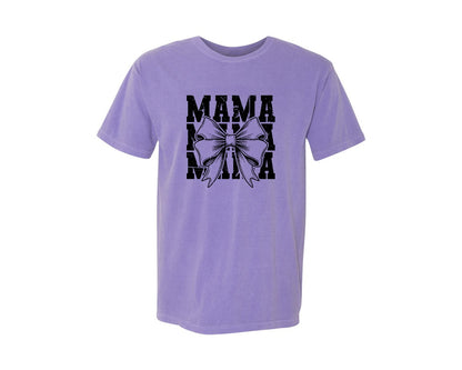 brand:Comfort Colors|color:Violet|Mama Mom Mama Coquette Graphic T-Shirt