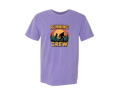 brand:Comfort Colors|color:Violet|Alien Bigfoot Sasquatch Running Man Graphic T-Shirt