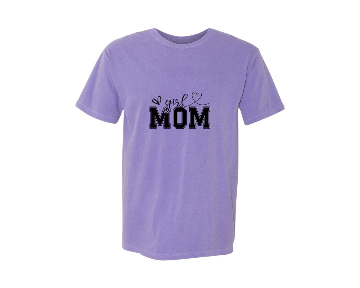 brand:Comfort Colors|color:Violet|Girl Mom Mothers Day Mama Graphic T-Shirt