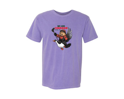 brand:Comfort Colors|color:Violet|We Are Canada Elbows Up Graphic T-Shirt