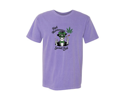 brand:Comfort Colors|color:Violet|High Maintenance Social Club 4 Graphic T-Shirt