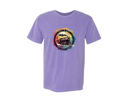 brand:Comfort Colors|color:Violet|Just A Boy Who Loves Trains Graphic T-Shirt