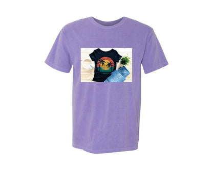 brand:Comfort Colors|color:Violet|Summer T Shirt 34 Graphic T-Shirt