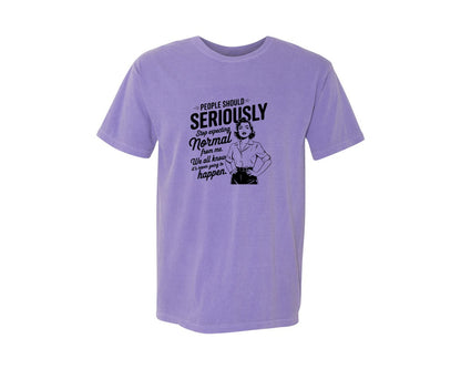 brand:Comfort Colors|color:Violet|Vintage Funny Trendy Woman Shirt Design Graphic T-Shirt