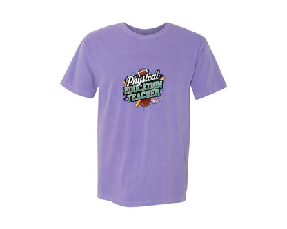 brand:Comfort Colors|color:Violet|Physical Education Teacher 2 Graphic T-Shirt