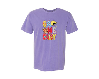 brand:Comfort Colors|color:Violet|Game Day Softball Coquette Game Day Graphic T-Shirt