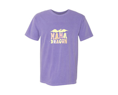 brand:Comfort Colors|color:Violet|Mama Dragons Mothers Day Design Graphic T-Shirt