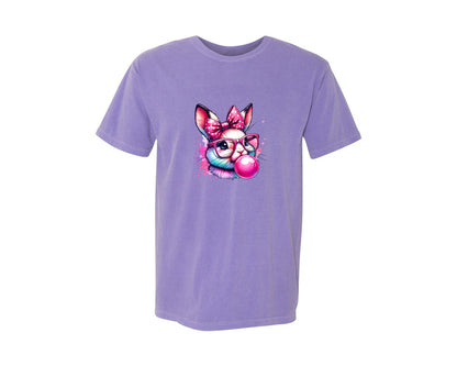 brand:Comfort Colors|color:Violet|Hipster Bunny T Shirt Design Graphic T-Shirt