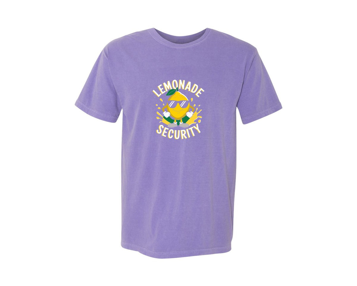 brand:Comfort Colors|color:Violet|Lemonade Security T Shirt Design 2 Graphic T-Shirt