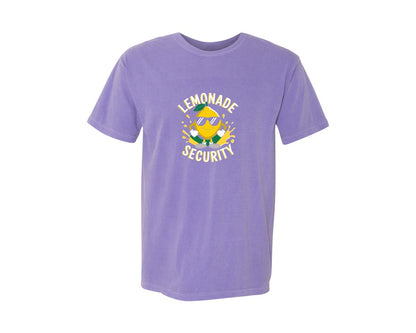 brand:Comfort Colors|color:Violet|Lemonade Security T Shirt Design 2 Graphic T-Shirt