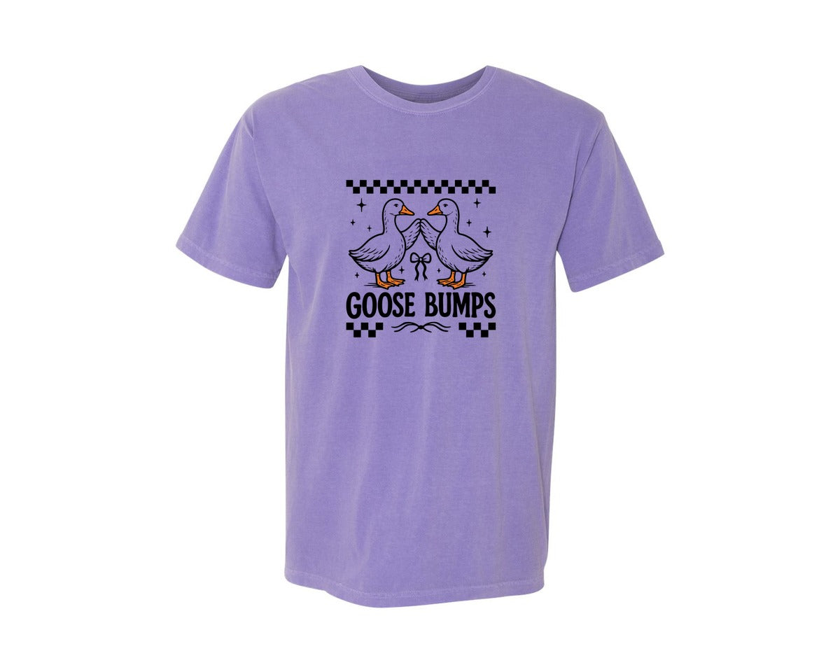brand:Comfort Colors|color:Violet|Silly Goose Bump Retro Goose Bump Meme Graphic T-Shirt