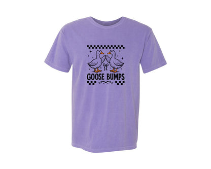 brand:Comfort Colors|color:Violet|Silly Goose Bump Retro Goose Bump Meme Graphic T-Shirt