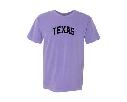 brand:Comfort Colors|color:Violet|Texas Usa City State Shirt Graphic T-Shirt