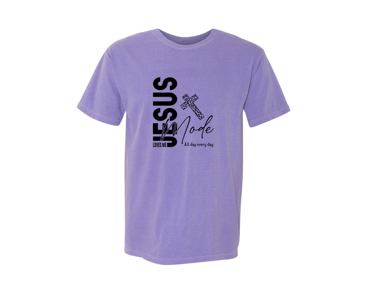 brand:Comfort Colors|color:Violet|Jesus Loves Me Love Like Jesus Graphic T-Shirt
