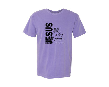 brand:Comfort Colors|color:Violet|Jesus Loves Me Love Like Jesus Graphic T-Shirt