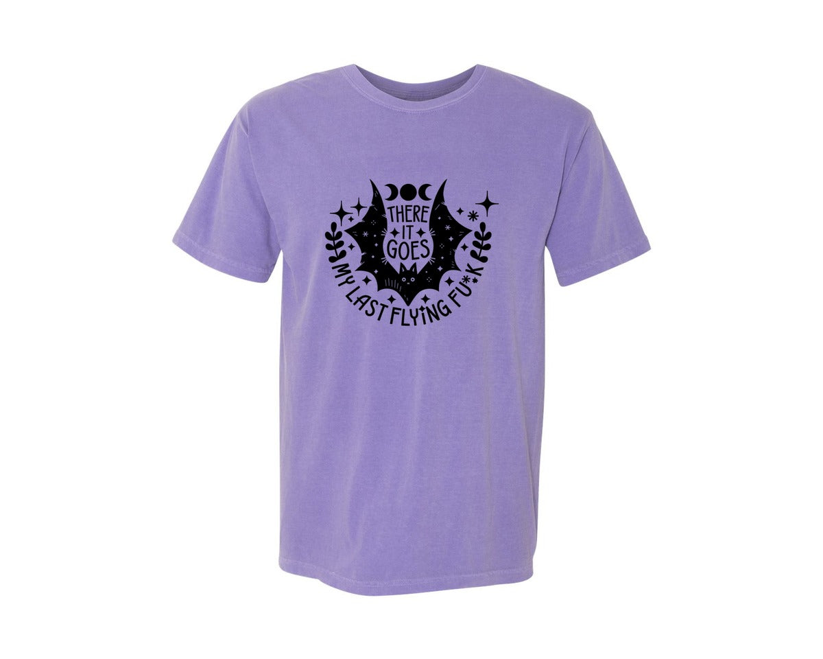 brand:Comfort Colors|color:Violet|There It Goes My Last Flying Fck 2 Graphic T-Shirt