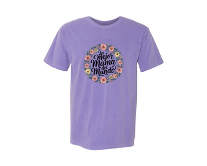 brand:Comfort Colors|color:Violet|Spanish Mothers Day 5 Graphic T-Shirt
