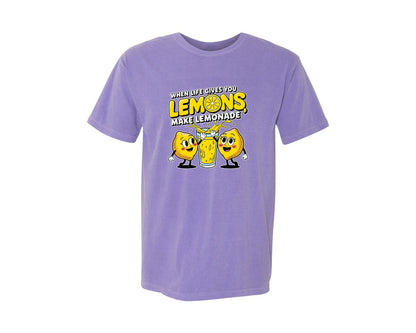 brand:Comfort Colors|color:Violet|Make Lemonade Funny Lemon Puns Graphic T-Shirt