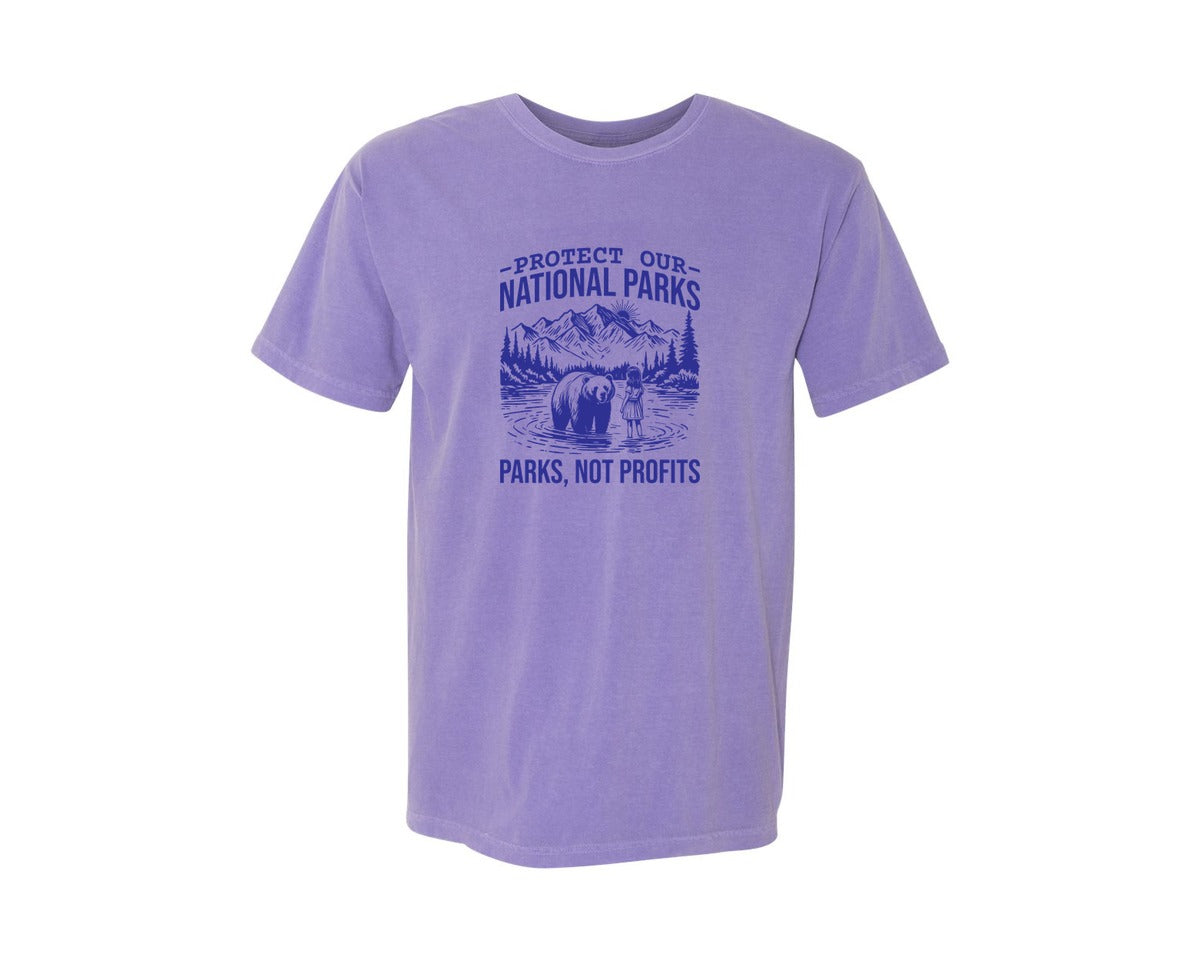 brand:Comfort Colors|color:Violet|Protect Our National Parks Shirt Save Graphic T-Shirt