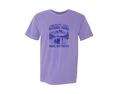 brand:Comfort Colors|color:Violet|Protect Our National Parks Shirt Save Graphic T-Shirt