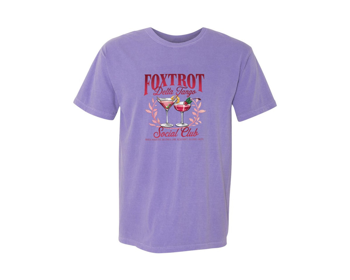 brand:Comfort Colors|color:Violet|Foxtrot Delta Tango 4 Graphic T-Shirt
